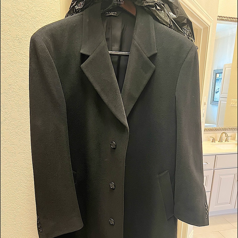 Mens black topcoat